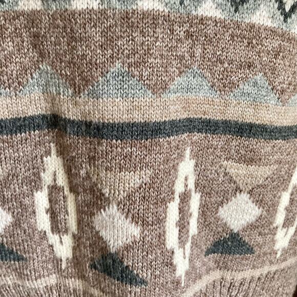 American Eagle Pullover Sweater Wool Blend Scoop MED Aztec Western Cowgirl - Picture 6 of 9
